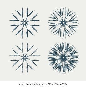 Decorative elements. Snowflake design. [vector]