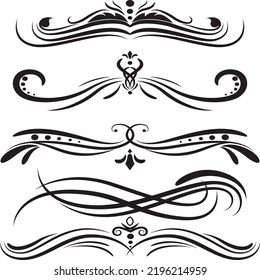 decorative elements templates elegant classic swirled symmetric shapes