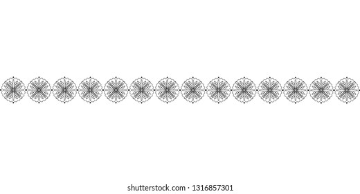 Decorative elements, text dividers, vector hand drawn