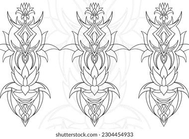 decorative elements vector pattern hand draw abstraction 