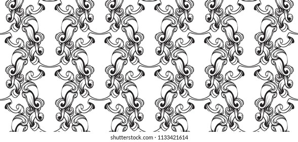decorative elements in vintage style for decoration layout, framing, for text for advertising, vector illustration hands seamless texture
