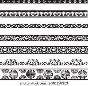 decorative elements in vintage style for decoration layout, framing, vector illustration hands