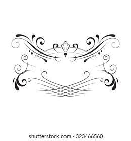 decorative elements in vintage style for decoration layout, framing, for tektsta for advertising, vector illustration hands