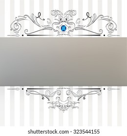 decorative elements in vintage style for decoration layout, framing, for tektsta for advertising, vector illustration hands