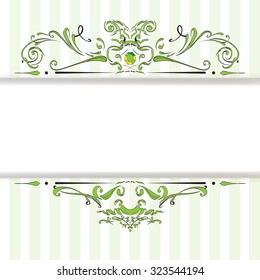 decorative elements in vintage style for decoration layout, framing, for tektsta for advertising, vector illustration hands