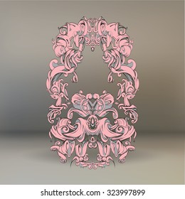 decorative elements in vintage style for decoration layout, framing,  for advertising, vector illustration hands