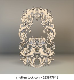 decorative elements in vintage style for decoration layout, framing,  for advertising, vector illustration hands