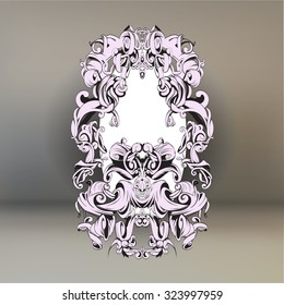 decorative elements in vintage style for decoration layout, framing,  for advertising, vector illustration hands