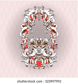 decorative elements in vintage style for decoration layout, framing,  for advertising, vector illustration hands
