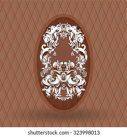 decorative elements in vintage style for decoration layout, framing,  for advertising, vector illustration hands