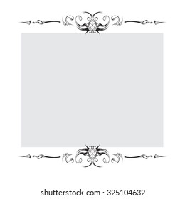 decorative elements in vintage style for decoration layout, framing, for tektsta for advertising, vector illustration hands, set