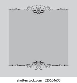 decorative elements in vintage style for decoration layout, framing, for tektsta for advertising, vector illustration hands, set