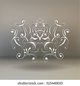 decorative elements in vintage style for decoration layout, framing, for tektsta for advertising, vector illustration hands