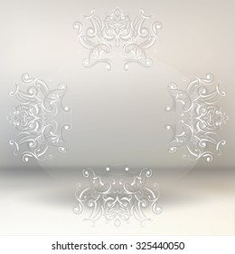 decorative elements in vintage style for decoration layout, framing, for tektsta for advertising, vector illustration hands
