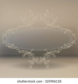 decorative elements in vintage style for decoration layout, framing,  for advertising, vector illustration hands
