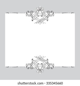 decorative elements in vintage style for decoration layout, framing, for tektsta for advertising, vector illustration hands