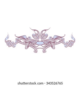 decorative elements in vintage style for decoration layout, framing, for tektsta for advertising, vector illustration hands