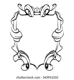 decorative elements in vintage style for decoration layout, framing, for tektsta for advertising, vector illustration hands, set