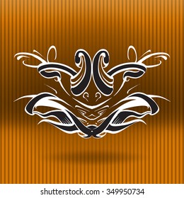 decorative elements in vintage style for decoration layout, framing, for text for advertising, vector illustration hands