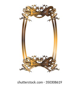 decorative elements in vintage style for decoration layout, framing, for text for advertising, vector illustration hands