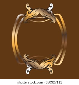 decorative elements in vintage style for decoration layout, framing, for text for advertising, vector illustration hands