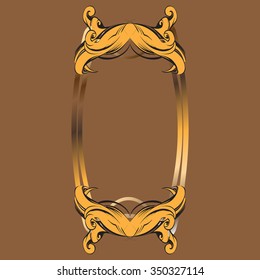 decorative elements in vintage style for decoration layout, framing, for text for advertising, vector illustration hands