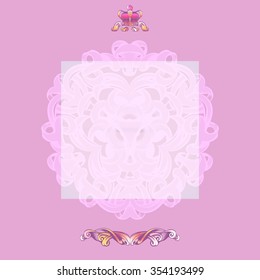 decorative elements in vintage style for decoration layout, framing, for text for advertising, vector illustration hands