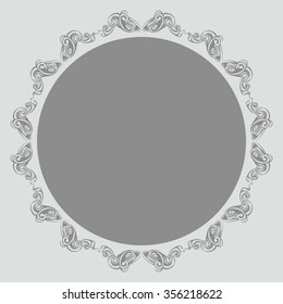 decorative elements in vintage style for decoration layout, framing, for text for advertising, vector illustration hands