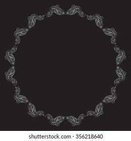 decorative elements in vintage style for decoration layout, framing, for text for advertising, vector illustration hands