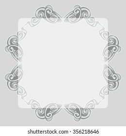 decorative elements in vintage style for decoration layout, framing, for text for advertising, vector illustration hands