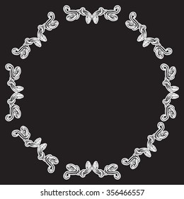 decorative elements in vintage style for decoration layout, framing, for text for advertising, vector illustration hands