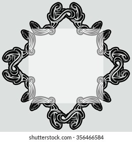 decorative elements in vintage style for decoration layout, framing, for text for advertising, vector illustration hands