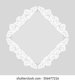 decorative elements in vintage style for decoration layout, framing, for text for advertising, vector illustration hands