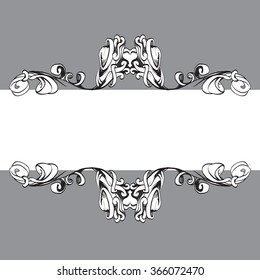 decorative elements in vintage style for decoration layout, framing, for text for advertising, vector illustration, ornamental frame