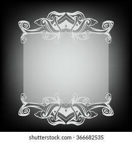 decorative elements in vintage style for decoration layout, framing, for text for advertising, vector illustration hands, set