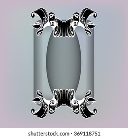 decorative elements in vintage style for decoration layout, framing, for advertising, vector illustration hands