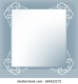 decorative elements in vintage style for decoration layout, framing, for advertising, vector illustration hands