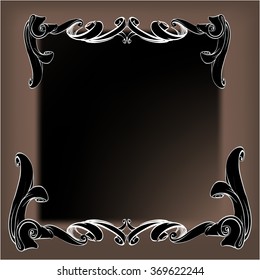 decorative elements in vintage style for decoration layout, framing, for advertising, vector illustration hands