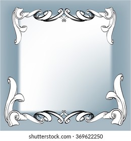 decorative elements in vintage style for decoration layout, framing, for advertising, vector illustration hands