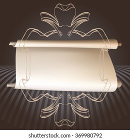 decorative elements in vintage style for decoration layout, framing, for advertising, vector illustration hands