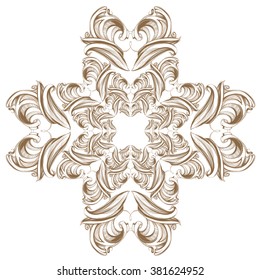 decorative elements in vintage style for decoration layout, framing, for advertising, vector illustration hands
