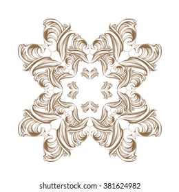 decorative elements in vintage style for decoration layout, framing, for advertising, vector illustration hands