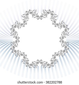 decorative elements in vintage style for decoration layout, framing, for advertising, vector illustration hands