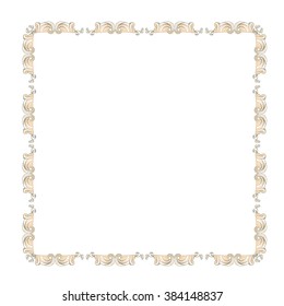 decorative elements in vintage style for decoration layout, framing, for advertising, vector illustration hands