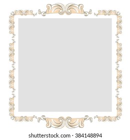 decorative elements in vintage style for decoration layout, framing, for advertising, vector illustration hands