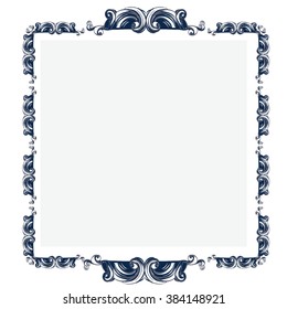 decorative elements in vintage style for decoration layout, framing, for advertising, vector illustration hands