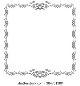decorative elements in vintage style for decoration layout, framing, for advertising, vector illustration 