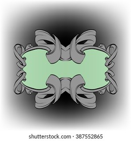 decorative elements in vintage style for decoration layout, framing, for advertising, vector illustration hands