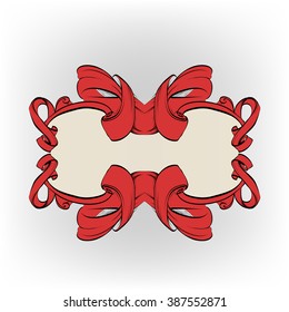 decorative elements in vintage style for decoration layout, framing, for advertising, vector illustration hands