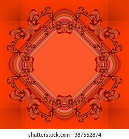 decorative elements in vintage style for decoration layout, framing, for advertising, vector illustration hands